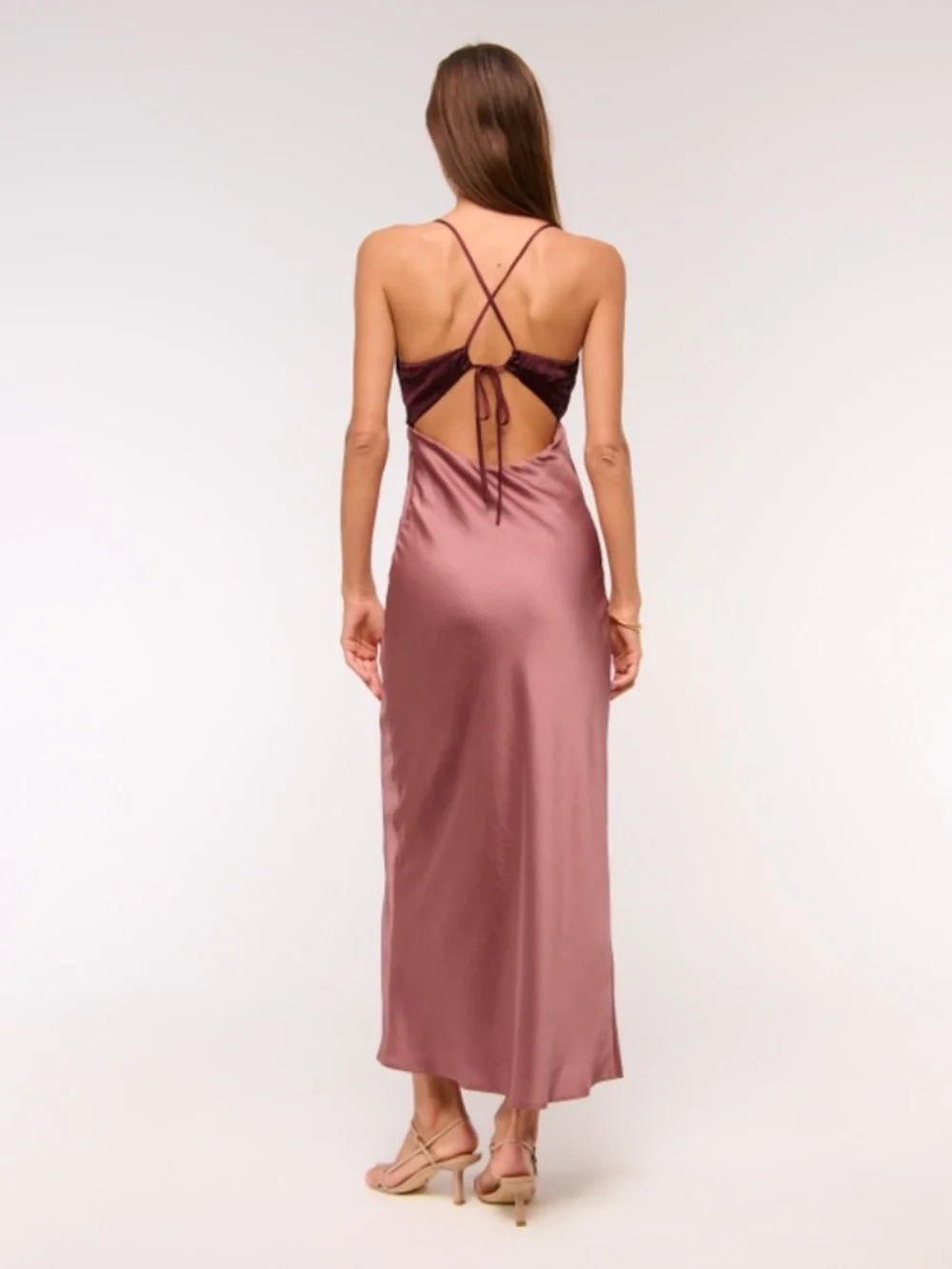 A&F Julia Slip Tie-Back Maxi Dress